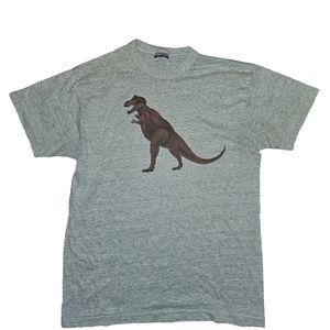 Vintage 80s Tyrannosaurus Dinosaur Jurassic Shirt Single Single Stitch Hanes L